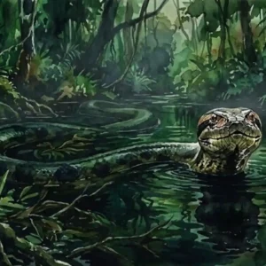 A sucuri verde sobrevive na água amazônica com metabolismo lento e estratégia de caça imbatível sucuri verde jejum metabolismo, eunectes murinus biologia, sucuri caça estratégia água