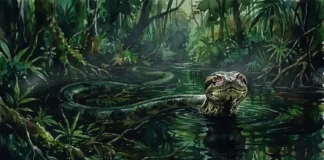A sucuri verde sobrevive na água amazônica com metabolismo lento e estratégia de caça imbatível sucuri verde jejum metabolismo, eunectes murinus biologia, sucuri caça estratégia água