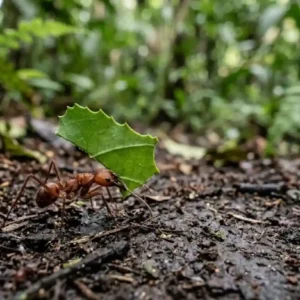 As formigas-cortadeiras e seu fungo exclusivo formam uma extraordinária parceria de cultivo na floresta amazônica A formiga-cortadeira não ingere as folhas que corta com tanto esmero nas copas das árvores ou no sub-bosque da floresta tropical. Ao contrário do que a crença popular sugere, essa laboriosa espécie Atta colombica biologia utiliza a biomassa vegetal não como alimento direto, mas como substrato para cultivar seu verdadeiro e único alimento, um fungo específico que a ciência reconhece como indispensável para a sobrevivência da colônia. Esse fato biológico surpreendente revela uma das relações de mutualismo mais complexas e antigas do planeta, onde formiga e fungo tornaram-se parceiros evolutivos tão dependentes que nenhum dos dois consegue prosperar sem a presença do outro. O fungo simbionte do gênero Leucoagaricus é cultivado em câmaras especiais dentro do formigueiro, longe da luz e sob condições controladas de temperatura e umidade. Após transportarem os pedaços de folhas para o interior do ninho, outras castas de formigas assumem o processo de beneficiamento do material, mastigando as folhas até formar uma pasta úmida que é misturada às suas próprias fezes e enzimas digestivas. Esse composto é, então, depositado nas câmaras de cultivo, servindo de base para o crescimento do micélio do fungo. O fungo, por sua vez, decompõe a celulose e outros compostos complexos das plantas que as formigas não conseguem digerir, produzindo estruturas ricas em nutrientes que servem de alimento para toda a colônia. As formigas-cortadeiras, portanto, funcionam como verdadeiras formigas cultivadoras fungo, desempenhando o papel de agricultoras em um sistema altamente especializado que precede a agricultura humana em milhões de anos. A eficiência desse sistema depende de um rigoroso controle de qualidade, onde as formigas monitoram constantemente a saúde do jardim de fungos. Estudos indicam que, se uma determinada espécie de planta contiver substâncias tóxicas ao fungo, as formigas rapidamente detectam a reação negativa do simbionte e interrompem imediatamente a coleta daquela vegetação específica, demonstrando uma capacidade de aprendizado e resposta coletiva impressionante. Essa interação sofisticada exige uma organização social complexa, onde a colônia opera como um superorganismo. No interior do ninho, o sistema de castas é rigorosamente definido pelo tamanho e função das formigas. As jardineiras, as menores da colônia, cuidam delicadamente do fungo, limpando-o e removendo parasitas ou contaminantes com suas mandíbulas minúsculas. Elas também têm a função de picotar ainda mais o material vegetal trazido pelas cortadeiras, preparando-o para a incorporação ao jardim. Sem esse cuidado constante e especializado, o fungo cultivado pelas formigas-cortadeiras seria rapidamente dominado por outras espécies de fungos competidores e bactérias oportunistas. As operatórias de tamanho intermediário, por sua vez, são responsáveis pelo corte e transporte das folhas, uma tarefa que exige força e coordenação. Elas formam extensas trilhas de forrageamento, muitas vezes estendendo-se por dezenas de metros a partir da entrada principal do ninho, transportando fragmentos que podem pesar várias vezes o seu próprio peso. A coordenação e comunicação entre essas formigas são fundamentais para a eficiência da coleta, utilizando trilhas de feromônios para guiar as companheiras até as fontes de vegetação mais adequadas. Para defender esse complexo sistema de produção de alimento contra predadores e invasores, a colônia conta com as castas de soldados, as maiores e mais agressivas formigas do formigueiro. Dotados de mandíbulas poderosas e uma musculatura robusta na cabeça, os soldados patrulham as trilhas de forrageamento e as entradas do ninho, prontos para combater qualquer ameaça, desde aranhas e outros insetos até pequenos vertebrados. Essa divisão do trabalho altamente especializada assegura a integridade e a continuidade do processo de cultivo, fundamental para a estabilidade do superorganismo. A ciência reconhece que a relação entre a formiga-cortadeira fungo Leucoagaricus é tão íntima que o simbionte perdeu a capacidade de produzir esporos sexuais, dependendo exclusivamente das formigas para sua propagação. Quando uma nova rainha parte para fundar um novo ninho, ela leva consigo uma pequena porção do micélio do fungo na sua cavidade bucal, garantindo que a nova colônia tenha o jardim de fungos essencial para a sua sobrevivência. Esse processo de transferência vertical assegura a continuidade dessa parceria milenar a cada nova geração de formigas-cortadeiras. O impacto ecológico dessa prática agrícola é significativo para os ecossistemas tropicais. Ao coletarem grandes quantidades de vegetação, as formigas-cortadeiras atuam como importantes herbívoros, influenciando a estrutura e a composição das comunidades vegetais. Além disso, a deposição de material orgânico e nutrientes no interior dos formigueiros e a escavação de túneis e câmaras contribuem para a aeração e fertilização do solo, promovendo a ciclagem de nutrientes e beneficiando o crescimento de outras plantas. A atuação desse superorganismo é, portanto, um fator chave na dinâmica e saúde da floresta amazônica. Compreender a complexidade da interação entre as formigas-cortadeiras e seu fungo exclusivo nos permite vislumbrar a sofisticação das soluções evolutivas que moldam a biodiversidade tropical. O estudo dessa relação mutualística consolidada reforça a importância da preservação de todos os componentes de um ecossistema, pois mesmo as menores e aparentemente mais simples interações podem desempenhar papéis fundamentais na manutenção do equilíbrio e da resiliência da floresta, demonstrando que a cooperação e a interdependência são estratégias de sobrevivência tão poderosas quanto a competição. Essa extraordinária parceria nos convida a refletir sobre a intrincada teia da vida, onde a sobrevivência de um superorganismo depende, em última análise, do cultivo cuidadoso e da proteção vigilante de um companheiro microscópico. BOX LATERAL: Engenharia de Solo | A atividade das formigas-cortadeiras estende-se além do cultivo do fungo, impactando a estrutura do solo. Estudos indicam que a escavação de seus extensos ninhos, que podem cobrir dezenas de metros quadrados, promove a aeração e a drenagem do solo. Além disso, o transporte e depósito de material vegetal em decomposição nas câmaras profundas do formigueiro enriquecem o solo com nutrientes, fertilizando-o de forma natural.