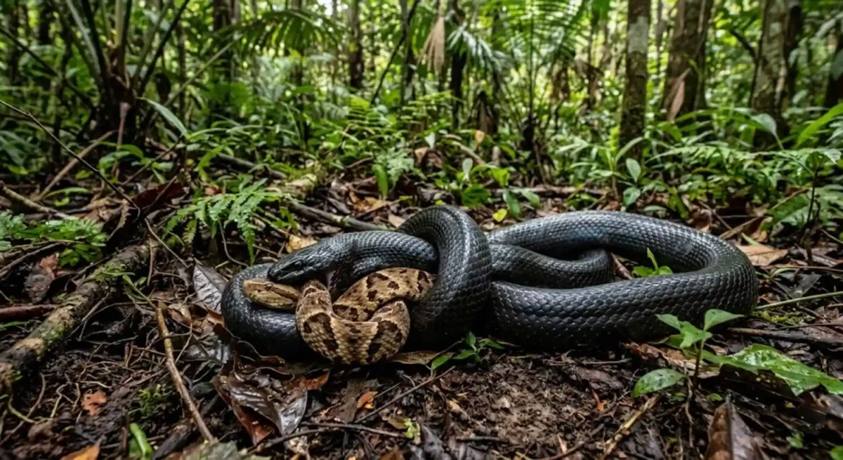 O sangue da mussurana carrega um segredo bioquímico que desafia as leis da sobrevivência na floresta. Enquanto a maioria dos mamíferos e répteis sucumbe em minutos ao potente coquetel de toxinas proteolíticas da jararaca, este ofídio de escamas negras acetinadas desenvolveu anticorpos naturais que neutralizam completamente o veneno. Não se trata de uma resistência parcial ou de sorte, mas de uma imunidade absoluta e hereditária que transforma a Clelia clelia em um dos maiores trunfos da biodiversidade brasileira. Para a ciência, essa capacidade representa um campo vasto de estudos sobre antídotos e evolução biológica, enquanto para o equilíbrio ambiental, significa o controle populacional das serpentes mais perigosas do país.A estratégia de caça da mussurana é um espetáculo de precisão e força bruta que ocorre silenciosamente sob a serrapilheira. Diferente das serpentes que dependem exclusivamente de veneno para abater suas presas, a mussurana utiliza uma combinação de constrição poderosa e mordidas firmes. Quando ela encontra uma jararaca ou uma cascavel, a investida é rápida. Ela morde a cabeça ou o pescoço da presa, ignorando as tentativas de contra-ataque. Mesmo que a serpente peçonhenta consiga injetar veneno na mussurana, as proteínas neutralizadoras no plasma da predadora impedem a destruição dos tecidos ou a falência sistêmica. É uma das raras instâncias na natureza onde a presa se torna predadora absoluta de seus próprios "pares" letais.A anatomia dessa serpente é projetada para a deglutição de presas que, muitas vezes, possuem o mesmo comprimento que ela. A mussurana pode atingir mais de dois metros de extensão e exibe um corpo musculoso, ideal para o método de constrição. Suas mandíbulas altamente flexíveis permitem que ela ingira serpentes venenosas inteiras, iniciando um processo digestivo lento, porém extremamente eficiente. Durante a digestão, o sistema metabólico da mussurana trabalha para processar não apenas a carne da presa, mas também as glândulas de veneno da serpente ingerida, provando que o animal é uma verdadeira máquina de processamento biológico adaptada para nichos específicos de alta periculosidade.A distribuição geográfica da mussurana é vasta, abrangendo desde o México até a Argentina, com uma presença fortíssima em toda a bacia amazônica e na Mata Atlântica. No Brasil, ela é historicamente respeitada por populações ribeirinhas e agricultores, que aprenderam a identificar o brilho azulado de suas escamas negras quando jovens e o tom escuro profundo na fase adulta. Ter uma mussurana por perto é, na prática, ter um guarda-costas natural. Onde ela habita, a incidência de acidentes ofídicos com humanos tende a diminuir drasticamente, pois ela mantém as populações de serpentes do gênero Bothrops sob controle rigoroso, evitando que se aproximem de habitações em busca de roedores.Infelizmente, a mussurana sofre com o preconceito generalizado que atinge todas as serpentes. Muitas vezes, por falta de conhecimento, as pessoas as matam ao encontrá-las em trilhas ou quintais, sem saber que estão eliminando o principal agente de controle de animais peçonhentos daquela região. A perda de habitat e o uso indiscriminado de agrotóxicos também afetam a disponibilidade de suas presas naturais, empurrando-as para áreas mais fragmentadas. A ciência alerta que a preservação da Clelia clelia é um indicador direto de saúde do ecossistema, pois sua presença no topo da cadeia alimentar de répteis sinaliza que a estrutura trófica do ambiente está preservada e funcional.A proteção dessa espécie vai além do conservacionismo romântico, sendo uma questão de segurança em saúde pública. Entender como a mussurana come cobra venenosa e permanece ilesa pode abrir portas para a biotecnologia farmacêutica no desenvolvimento de novos tratamentos para humanos. Cada exemplar preservado na floresta é um laboratório vivo que guarda respostas sobre resistência celular e adaptação extrema. Valorizar a fauna brasileira significa, acima de tudo, compreender que até mesmo as criaturas que despertam temor podem ser nossas maiores aliadas na manutenção da vida e da segurança nas áreas rurais e florestais.A preservação da mussurana não é apenas sobre salvar uma espécie, mas sobre garantir que o equilíbrio invisível da floresta continue trabalhando silenciosamente a nosso favor.BOX: O Poder da Clelia clelia | A mussurana é ofiófaga, o que significa que sua dieta é composta quase exclusivamente por outras serpentes. Ela possui dentes opistóglifos, localizados no fundo da boca, mas sua principal arma é a imunidade sanguínea. Pesquisas indicam que o soro da mussurana neutraliza as hemotoxinas das jararacas, tornando-a essencial para o controle biológico em áreas onde o soro antiofídico é de difícil acesso para as populações locais.