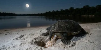 A imponente tartaruga da Amazônia e sua incrível viagem de volta para a praia onde nasceu usando o campo magnético da Terra A imponente tartaruga-da-Amazônia (Podocnemis expansa), o maior quelônio de água doce da América do Sul, guarda um segredo fascinante que a guia por milhares de quilômetros nos rios amazônicos. Fêmeas adultas, após anos explorando os cursos d'água da bacia, retornam com uma precisão cirúrgica exata para a mesma praia de areia branca onde romperam seus ovos quando filhotes. Essa capacidade de orientação, que intriga os cientistas há décadas, não se baseia em marcos visuais ou cheiros, mas sim em uma extraordinária sensibilidade ao campo magnético da Terra, funcionando como um GPS biológico interno. A ciência reconhece que esses animais possuem uma forma de "navegação magnética" que lhes permite mapear e registrar as características magnéticas únicas de sua praia de nascimento. Estudos indicam que, logo após o nascimento, os filhotes sofrem um processo de "imprint" ou aprendizado magnético, gravando em seu sistema nervoso a "assinatura" do campo magnético daquele local específico. Esse registro funciona como um mapa duradouro, que a tartaruga consulta ao longo de sua vida adulta. Ao longo de sua longa jornada de retorno, a tartaruga-da-Amazônia monitora constantemente as sutis variações no campo magnético da Terra, comparando-as com o registro original de sua praia natal. Esse mecanismo permite que ela se oriente em águas turvas e em longas distâncias, ajustando sua rota para chegar com precisão ao seu destino de desova no campo magnético da tartaruga. O retorno praia da podocnemis expansa é um evento de proporções épicas, que ocorre geralmente durante a estação seca, quando o nível dos rios baixa e as praias de areia branca emergem. Milhares de fêmeas, impulsionadas pelo mesmo instinto ancestral, congregam-se nessas praias, formando um espetáculo de biodiversidade. A subida das tartarugas para a desova ocorre geralmente à noite, um comportamento que ajuda a evitar predadores e a temperatura excessiva da areia durante o dia. Após cavar um ninho profundo na areia, a fêmea deposita dezenas de ovos e, em seguida, os cobre com areia, garantindo a proteção e a temperatura adequadas para o desenvolvimento dos embriões. O processo é exaustivo e muitas vezes envolve um risco significativo para a fêmea, mas é essencial para a perpetuação da espécie. A fidelidade da tartaruga-da-Amazônia à sua praia de nascimento é um exemplo impressionante de adaptação biológica, mas também a torna vulnerável a perturbações em seu habitat. Se uma praia de desova for alterada de forma significativa, seja por atividades humanas, como a construção de hidrelétricas ou a extração de areia, ou por eventos naturais, o instinto de desova das tartarugas pode ser afetado. Elas podem ter dificuldade em encontrar o local exato ou podem ser forçadas a desovar em locais menos adequados, o que pode reduzir o sucesso da reprodução e comprometer o futuro da população. É fundamental, portanto, proteger as praias de desova e garantir a integridade dos ecossistemas fluviais para a conservação dessa espécie icônica. O conhecimento sobre a navegação magnética das tartarugas e sua fidelidade às praias de desova tem um impacto positivo significativo nos esforços de conservação na Amazônia. Organizações de conservação e comunidades locais trabalham em conjunto para monitorar as populações de tartarugas, proteger as praias de desova e promover o manejo sustentável desses animais. Essas iniciativas têm contribuído para a recuperação das populações em algumas áreas, demonstrando que é possível conciliar a conservação da biodiversidade com o desenvolvimento sustentável. A tartaruga-da-Amazônia é um símbolo da riqueza natural da Amazônia e sua proteção é essencial para a saúde dos ecossistemas fluviais e para a qualidade de vida das populações que deles dependem. A jornada da tartaruga-da-Amazônia, guiada por um mecanismo biológico tão complexo, nos convida a refletir sobre a interconexão de todas as formas de vida e sobre a importância de preservar o equilíbrio natural do planeta. A capacidade dessas criaturas de se orientarem em um ambiente tão vasto e complexo é um testemunho da incrível inventividade da vida e de sua resiliência diante dos desafios. Ao aprendermos mais sobre esses animais fascinantes, desenvolvemos um profundo respeito pela natureza e uma maior responsabilidade em relação à sua conservação. A proteção da tartaruga-da-Amazônia e de seu habitat é um compromisso com o futuro da Amazônia e com a sustentabilidade do planeta. Diante de tamanha complexidade biológica e de um instinto ancestral tão poderoso, será que a humanidade será capaz de proteger os habitats essenciais para que essa jornada milenar continue a ser contada pelos rios amazônicos? BOX LATERAL Projetos de Conservação e Manejo Comunitário | Projetos de conservação e manejo comunitário são fundamentais para a proteção da tartaruga-da-Amazônia. Organizações não governamentais e comunidades ribeirinhas trabalham em conjunto para proteger as praias de desova, monitorar as populações e promover a colheita sustentável dos ovos para o consumo comunitário e a venda. Essas iniciativas ajudam a garantir a perpetuação da espécie e a gerar renda para as comunidades locais.