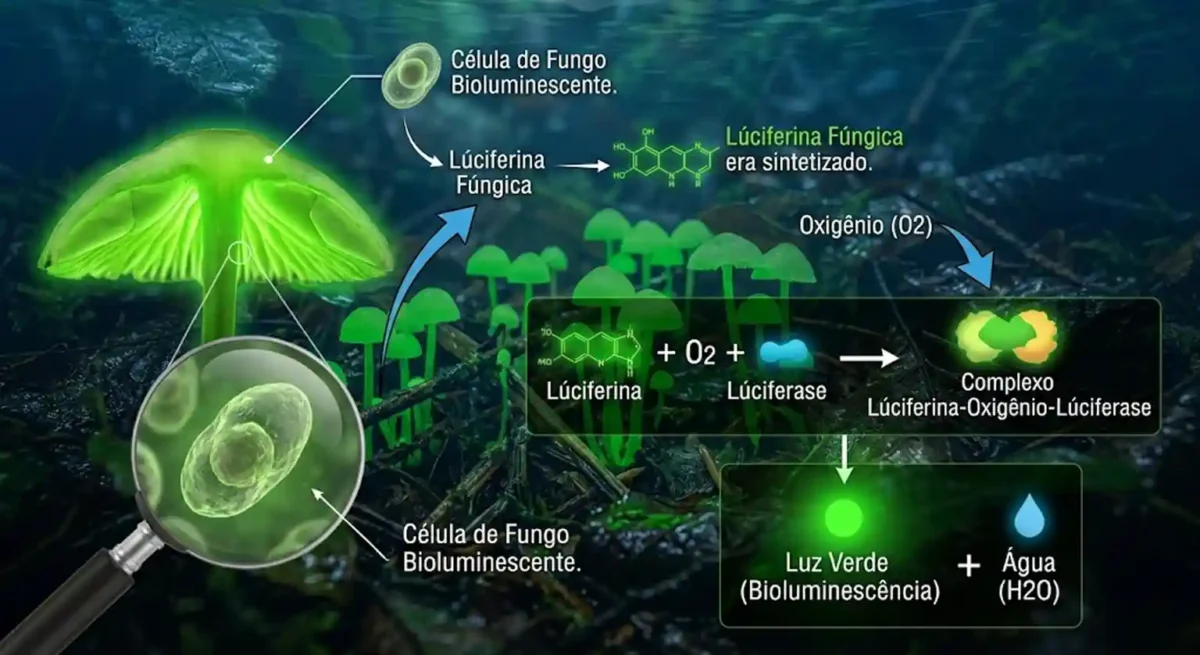 Por que estes cogumelos iluminam o chão da floresta?