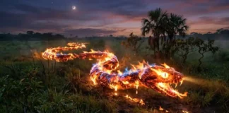 Lenda do Boitatá revela como o imaginário indígena brasileiro utiliza o mito da cobra de fogo para a conservação ambiental
