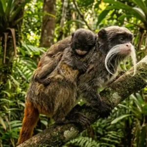 Estratégia social do sagui de bigode imperador revela como a cooperação coletiva garante a sobrevivência de primatas na densa floresta amazônica