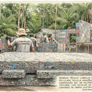 Ladrilhos de plástico reciclado: inovação tecnológica reduz déficit habitacional e poluição na Amazônia