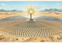 O paradoxo da energia solar térmica e os riscos fatais para a biodiversidade das aves migratórias no deserto