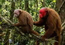 A face escarlate do uacari-vermelho e como a seleção sexual garante a saúde genética da biodiversidade primata na Amazônia
