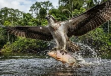 Como a águia-pescadora viaja do Canadá até a Amazônia usando garras reversíveis exclusivas para capturar peixes com precisão cirúrgica
