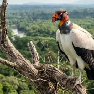 Como o urubu-rei utiliza sua força impressionante e o olfato de outras aves para dominar a cadeia alimentar da Amazônia