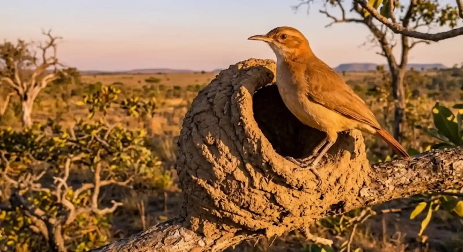Como a engenharia natural do joão-de-barro utiliza arquitetura inteligente e ventilação térmica para proteger sua ninhada nas savanas brasileiras