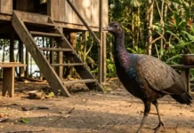 Como o jacamim combina instinto territorial aguçado e comportamento gregário para atuar como cão de guarda nas comunidades ribeirinhas da Amazônia