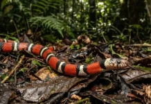 Como o blefe evolutivo da falsa-coral confunde predadores e desafia a sobrevivência na imensidão da floresta Amazônica