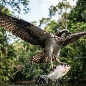 Como as garras texturizadas da águia-pescadora garantem capturas implacáveis nos complexos sistemas fluviais da bacia Amazônica