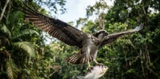 Como as garras texturizadas da águia-pescadora garantem capturas implacáveis nos complexos sistemas fluviais da bacia Amazônica