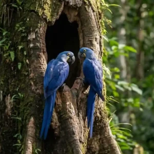 Como a fidelidade conjugal e a herança de ninhos seculares garantem a reprodução da arara-azul-grande na floresta Amazônica