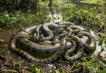 Como a fascinante reprodução da sucuri-verde revela os mistérios da sobrevivência e do gigantismo feminino na Amazônia brasileira