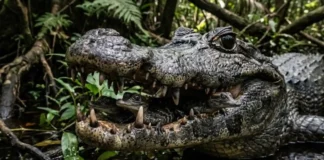 Como a fêmea do jacaré-açu utiliza cuidados maternos sofisticados para garantir a sobrevivência dos filhotes na Amazônia