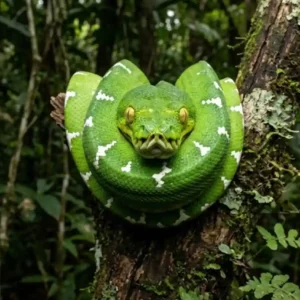 Como a cobra-papagaio utiliza a visão térmica para caçar morcegos na escuridão profunda da floresta Amazônica