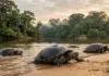 Como a tartaruga-da-Amazônia utiliza o campo magnético da Terra para navegar de volta à praia de nascimento
