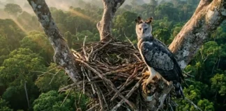 Como a imponente engenharia dos ninhos do gavião-real ajuda a ciência a mapear e proteger as florestas mais antigas da Amazônia