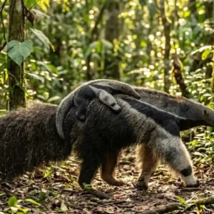 Como o impressionante tamanduá-bandeira e a majestosa onça-pintada equilibram as forças da vida selvagem na vasta floresta da Amazônia