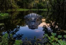 Como o jacaré-açu, o maior predador das Américas, utiliza sua mordida recorde para dominar os rios e igapós da Amazônia