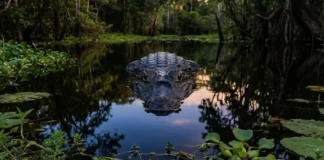 Como o jacaré-açu, o maior predador das Américas, utiliza sua mordida recorde para dominar os rios e igapós da Amazônia