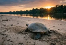 O mistério migratório da tartaruga-da-Amazônia e a urgência de preservar suas rotas e praias de desova na Bacia Amazônica