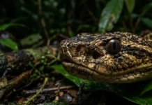 O incrível mecanismo sensorial que permite à surucucu caçar no escuro total da Floresta Amazônica com precisão milimétrica