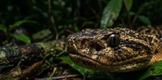 O incrível mecanismo sensorial que permite à surucucu caçar no escuro total da Floresta Amazônica com precisão milimétrica
