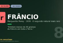 Frâncio: o segundo elemento natural mais raro da Terra que existe em quantidades de poucas dezenas de gramas