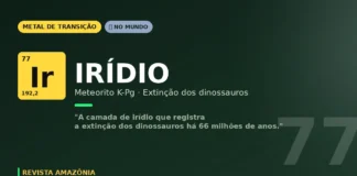 Irídio: o elemento que registra a extinção dos dinossauros há 66 milhões de anos na crosta terrestre Irídio: o elemento que registra a extinção dos dinossauros há 66 milhões de anos na crosta terrestre