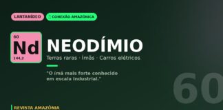 Neodímio das terras raras amazônicas: o lantanídeo que move turbinas eólicas e carros elétricos pelo mundo