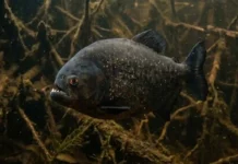 Descubra como a gigante piranha-preta da bacia amazônica é incrivelmente menos agressiva do que a pequena piranha-vermelha