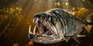 Como a cachorra-facão amazônica usa dentes gigantescos para caçar nas águas escuras do Rio Negro