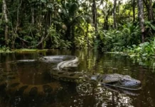 Como a sucuri-verde e os rios amazônicos revelam os segredos de sobrevivência da maior serpente em peso do mundo