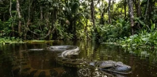 Como a sucuri-verde e os rios amazônicos revelam os segredos de sobrevivência da maior serpente em peso do mundo