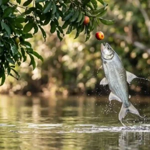 Como o peixe matrinxã cronometra saltos espetaculares sincronizados com a queda sazonal de sementes nas margens dos rios amazônicos