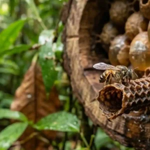 Como as abelhas nativas sem ferrão produzem mel medicinal raro na Amazônia que atinge alto valor no mercado global