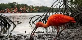 Como o guará utiliza pigmentos dos crustáceos dos manguezais amazônicos para manter sua plumagem escarlate vibrante