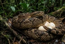 Como a surucucu-pico-de-jaca utiliza a termorregulação e o comportamento de sentinela para proteger ativamente seus ovos na floresta amazônica