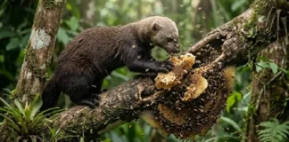 Como a irara amazônica invade colmeias de abelhas africanizadas utilizando uma resistência impressionante a centenas de ferroadas