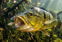 Como a mordida do tucunaré cria um vácuo hidrodinâmico para capturar presas nos rios da Amazônia