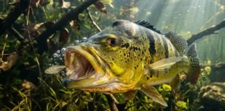 Como a mordida do tucunaré cria um vácuo hidrodinâmico para capturar presas nos rios da Amazônia