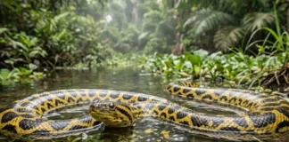 Como a sucuri-amarela da Amazônia difere da verde em tamanho e hábitat revelando a diversidade oculta das anacondas brasileiras