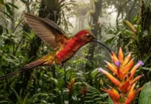 Como o beija-flor-brilho-de-fogo visita duas mil flores por dia e seu metabolismo extremo desafia os limites da biologia amazônica