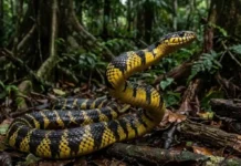 Como a ágil caninana se consolidou como a serpente mais rápida do Brasil e utiliza perseguição ativa nas florestas
