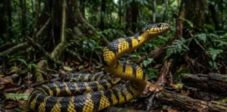 Como a ágil caninana se consolidou como a serpente mais rápida do Brasil e utiliza perseguição ativa nas florestas