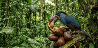 Como o jacuçara e as palmeiras da Amazônia mantêm um pacto ecológico que desafia a gravidade e o tamanho das sementes