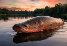 Como o gigante pirarucu utiliza a bexiga natatória como pulmão modificado para sobreviver em lagos rasos da Amazônia